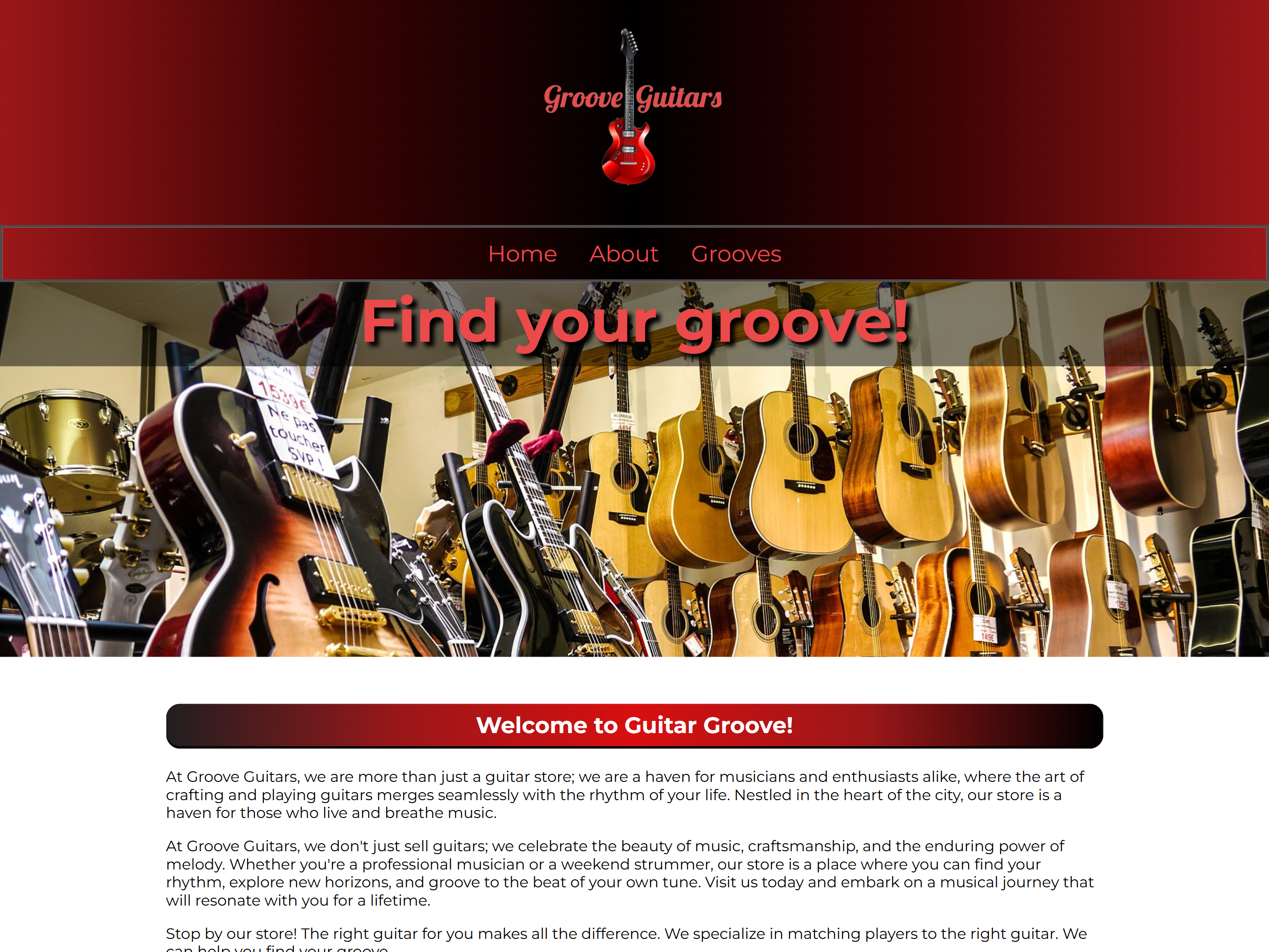 Awesome website made by Kaidan's Web Designs showing off some cool guitars and my ability to embed videos.